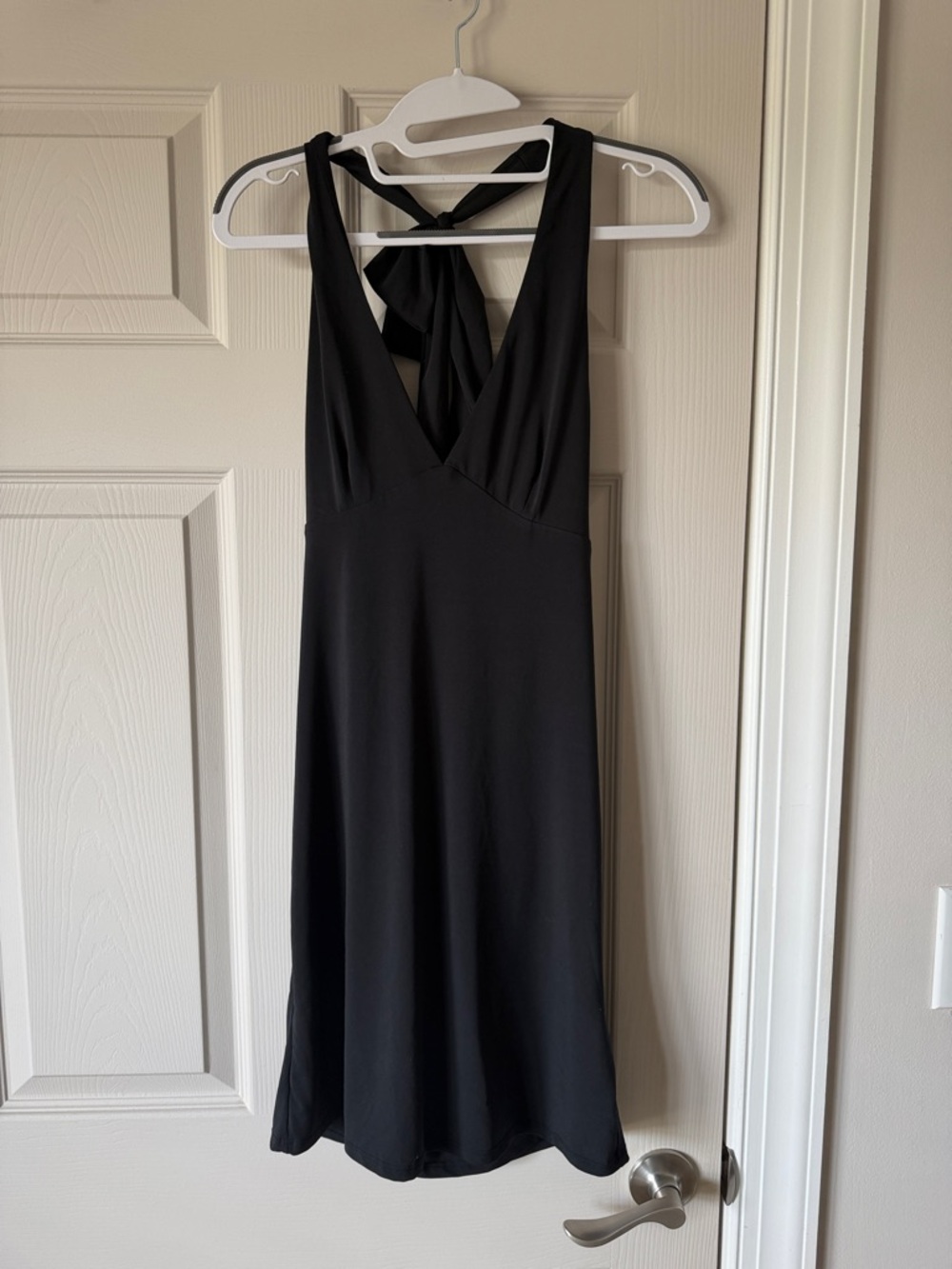 Abercrombie & Fitch Black Halter Cowl Back Dress